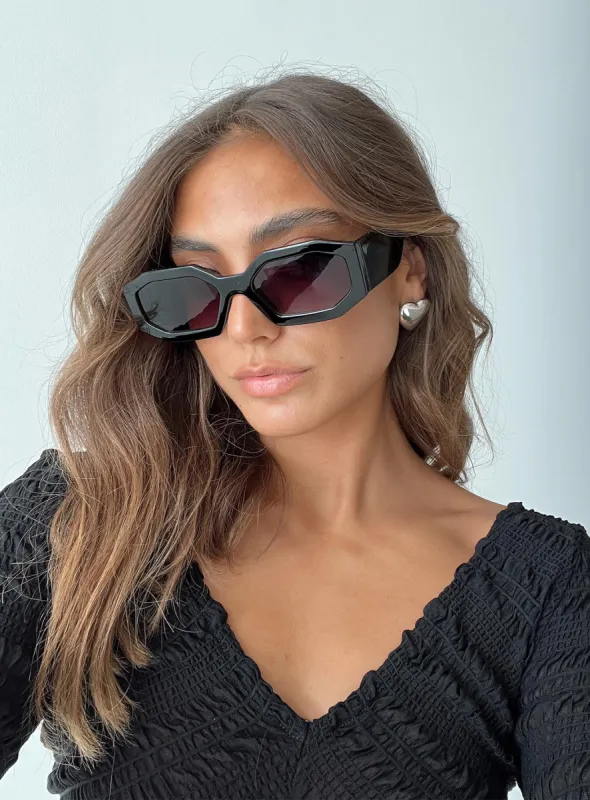Memphas Sunglasses Black sold by Princess Polly