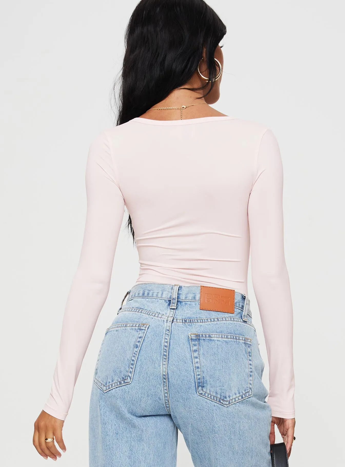 Delgado Long Sleeve Bodysuit Pink sold by Princess Polly product image thumbnail 4