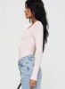 Delgado Long Sleeve Bodysuit Pink sold by Princess Polly