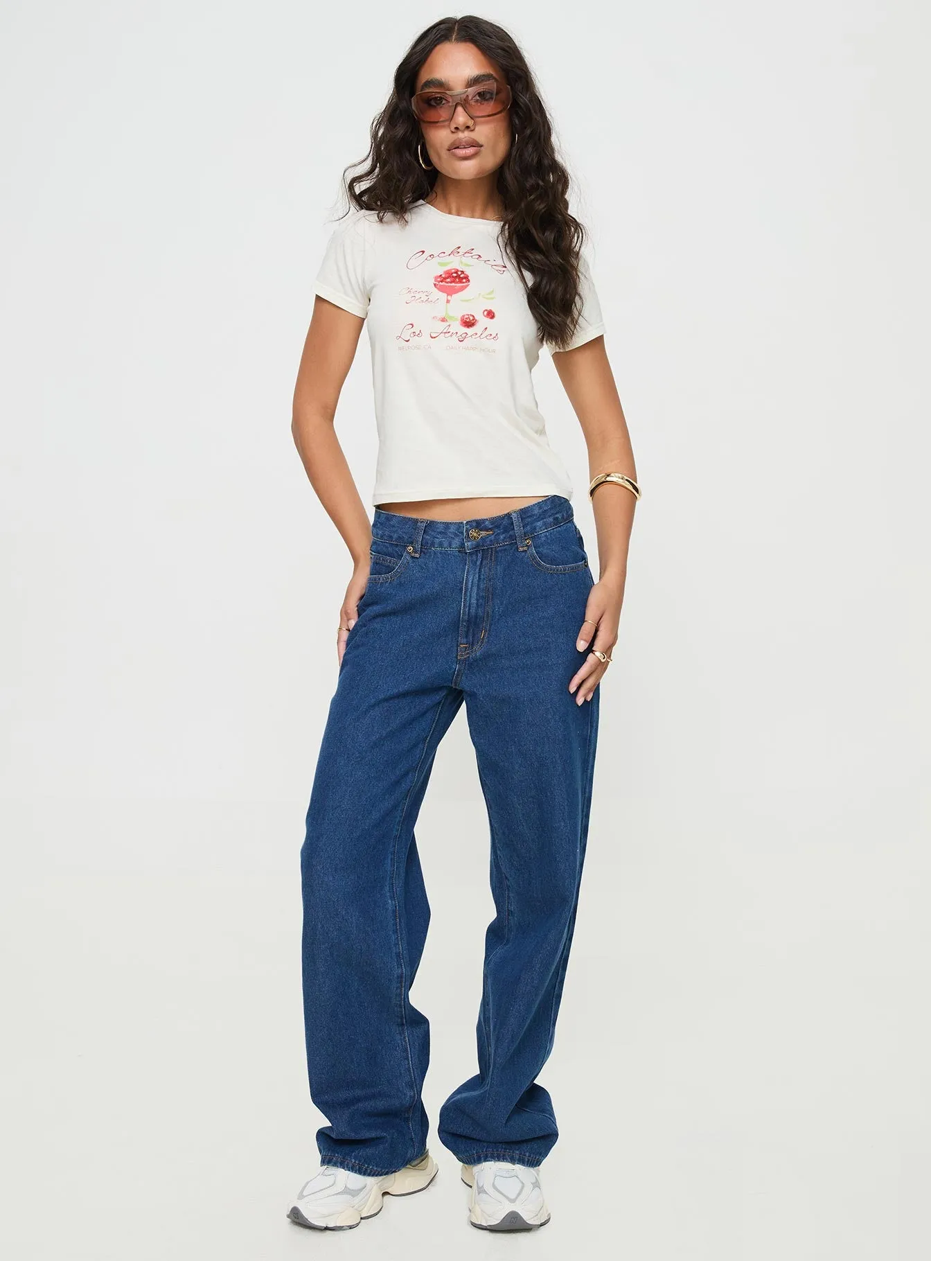 Cherry Cocktails Tee Cream sold by Princess Polly product image thumbnail 3