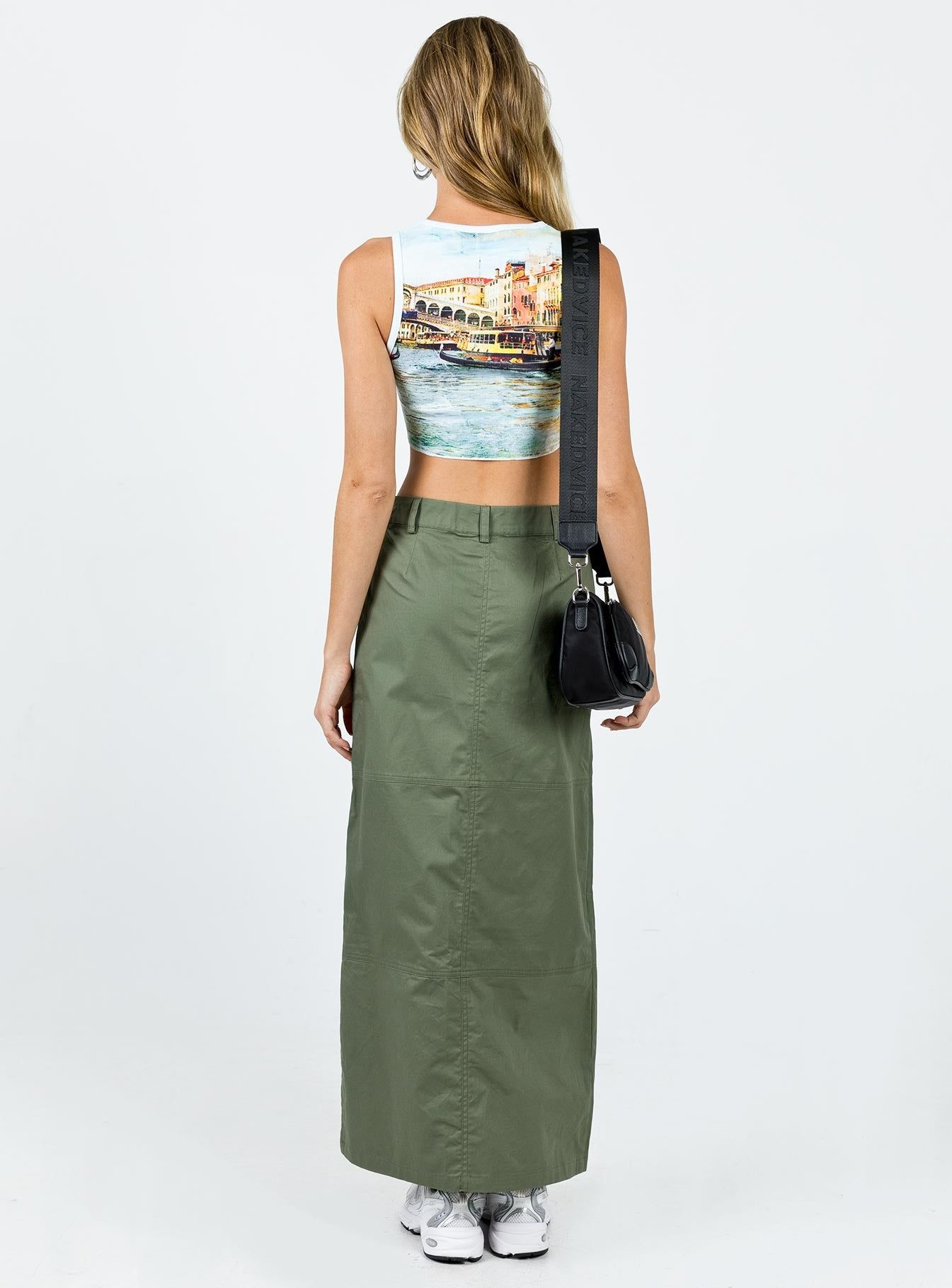 Devine Cargo Maxi Skirt Khaki sold by Princess Polly product image thumbnail 5