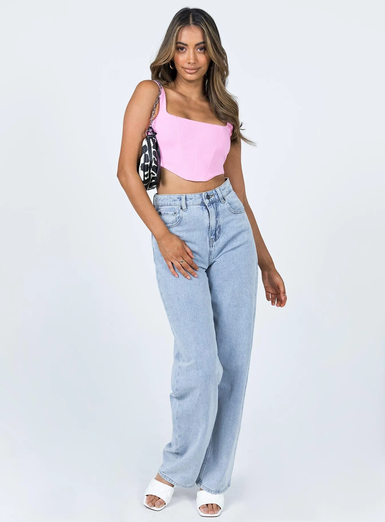 Kaeshia Rib Bustier Pink Lower Impact sold by Princess Polly product image thumbnail 2