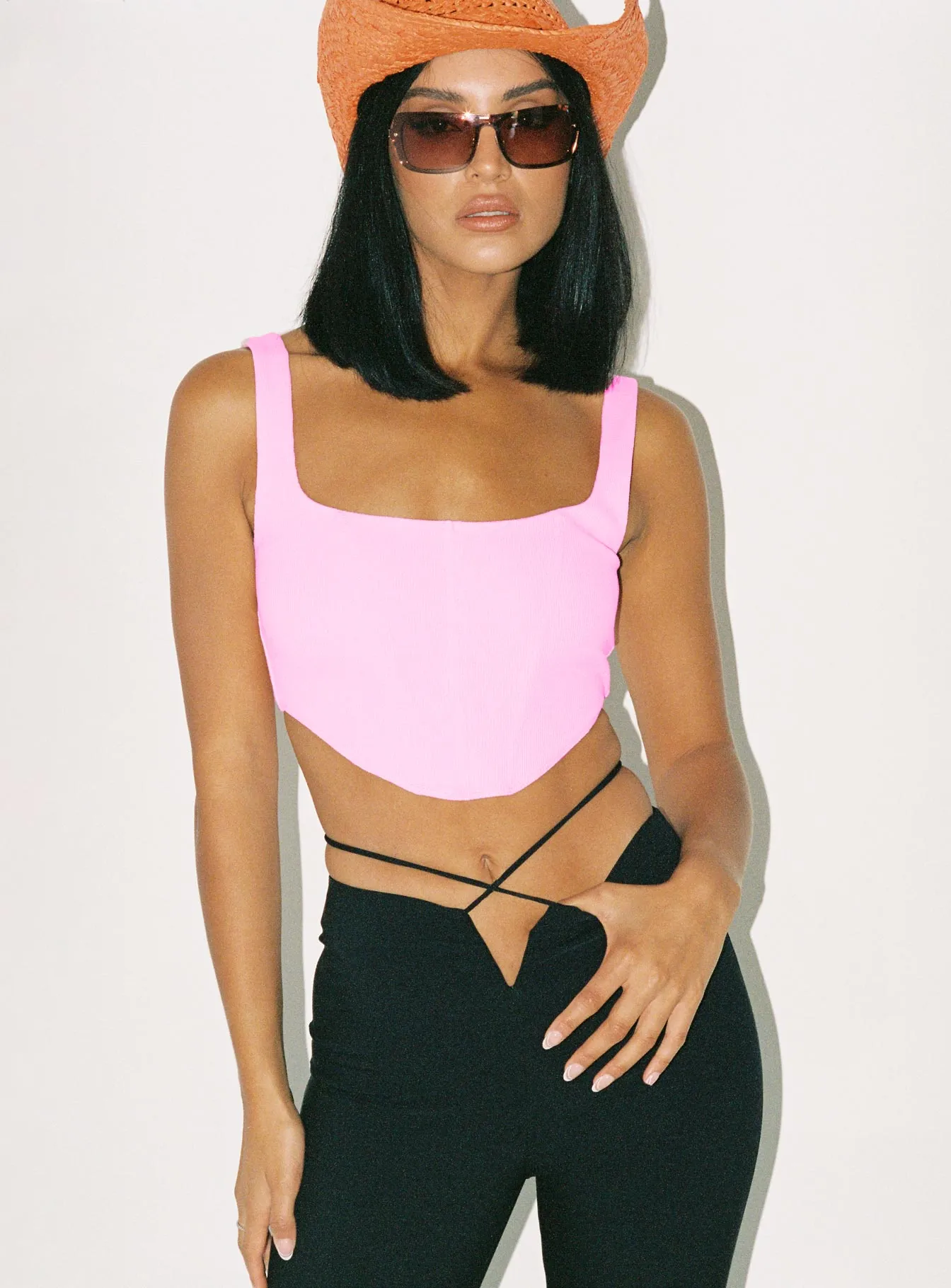 Kaeshia Rib Bustier Pink Lower Impact sold by Princess Polly product image thumbnail 5
