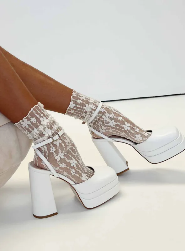Pemberton Socks White sold by Princess Polly
