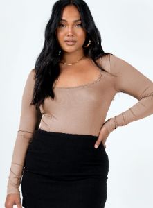 Shuler Long Sleeve Bodysuit Pink sold by Princess Polly