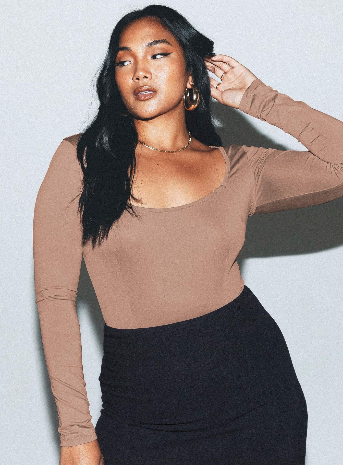 Shuler Long Sleeve Bodysuit Pink sold by Princess Polly