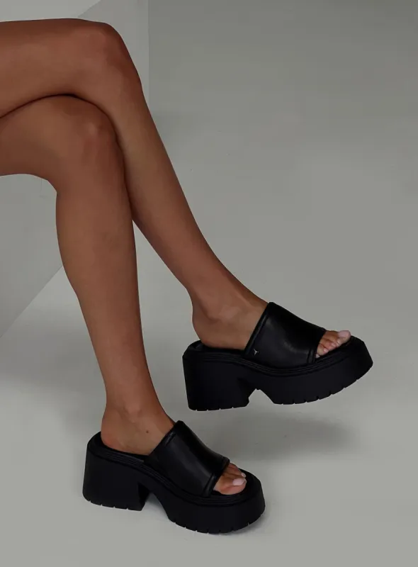 Windsor Smith Confession Heels Black sold by Princess Polly