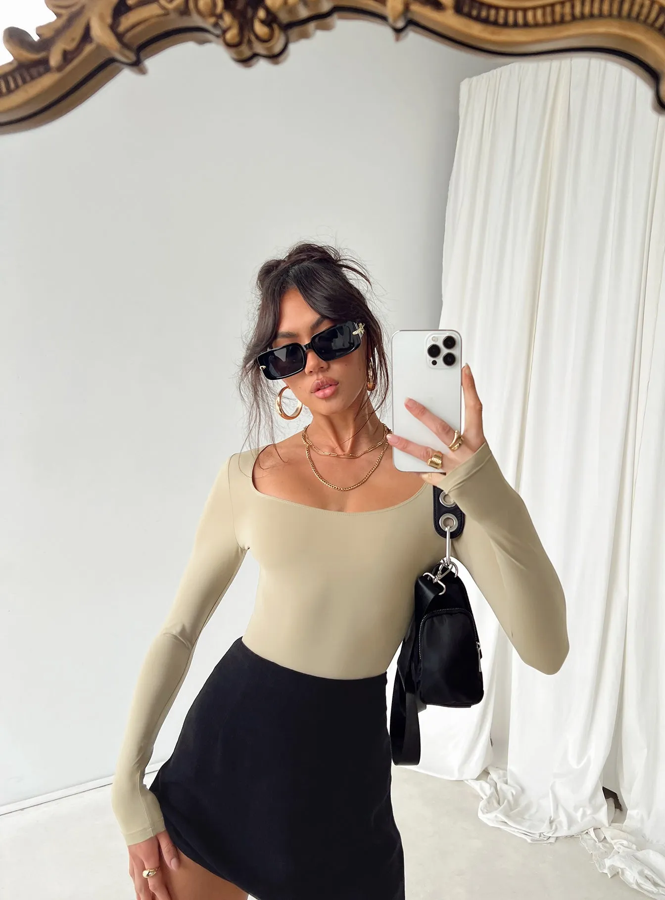 Mallard Bodysuit Brown Petite sold by Princess Polly