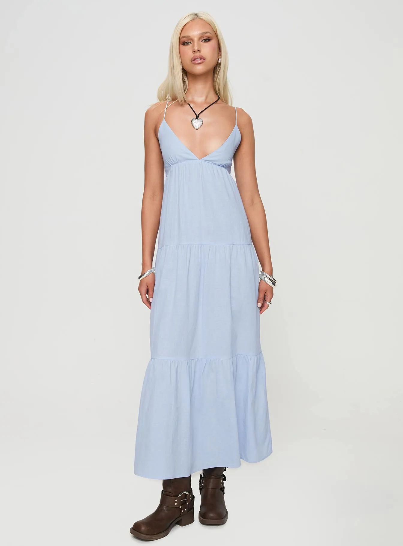 Chelsea Maxi Dress Blue sold by Princess Polly product image thumbnail 3