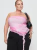 Travessa Asymmetric Tube Top Pink Curve sold by Princess Polly