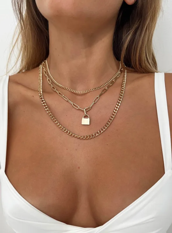 Project Necklace Set Gold sold by Princess Polly