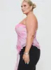 Travessa Asymmetric Tube Top Pink Curve sold by Princess Polly