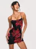 Kellers Mini Dress Black Floral Tall sold by Princess Polly
