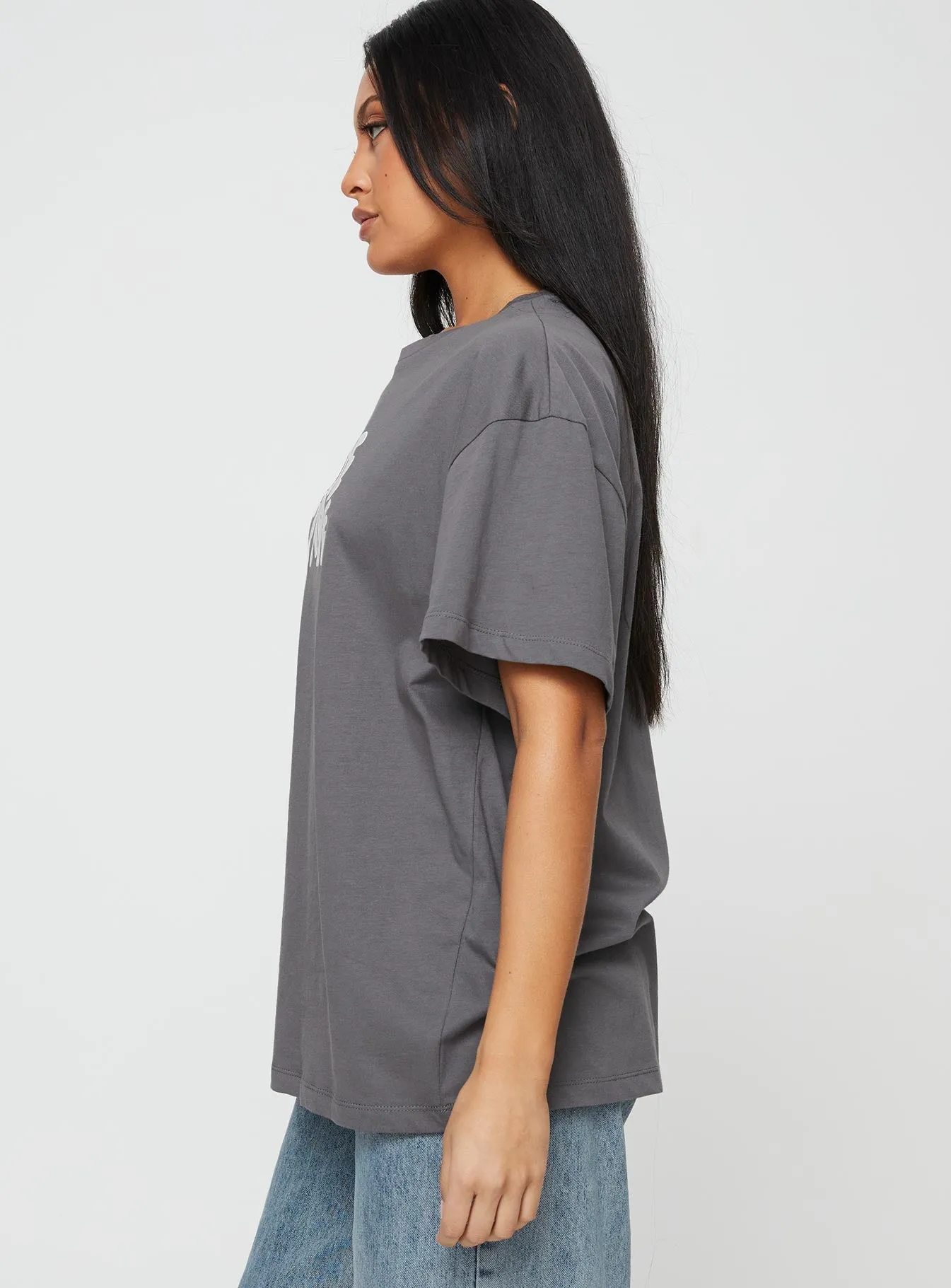 Take Care Oversized Tee Grey sold by Princess Polly product image thumbnail 4