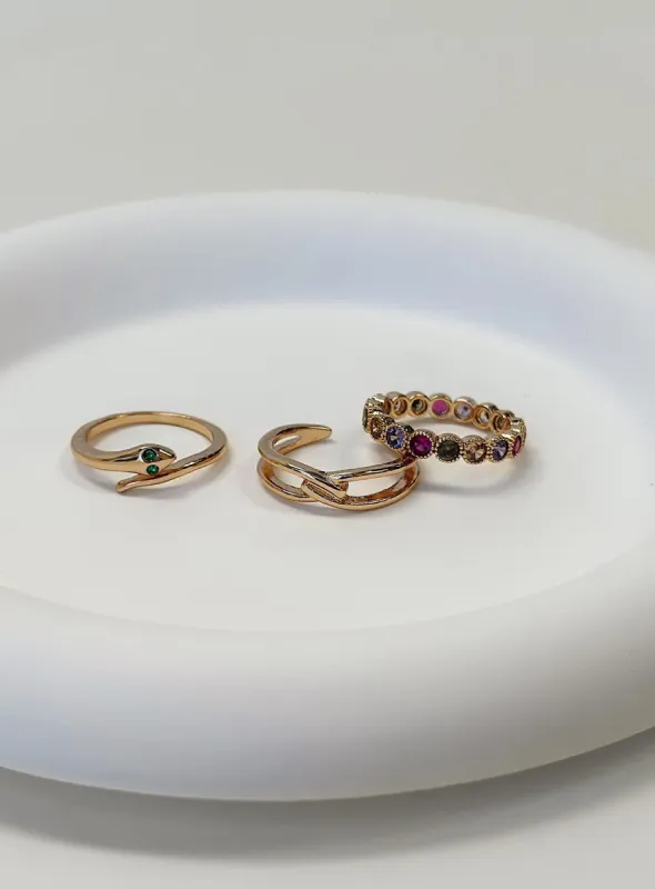 Dawney Ring Pack Gold sold by Princess Polly