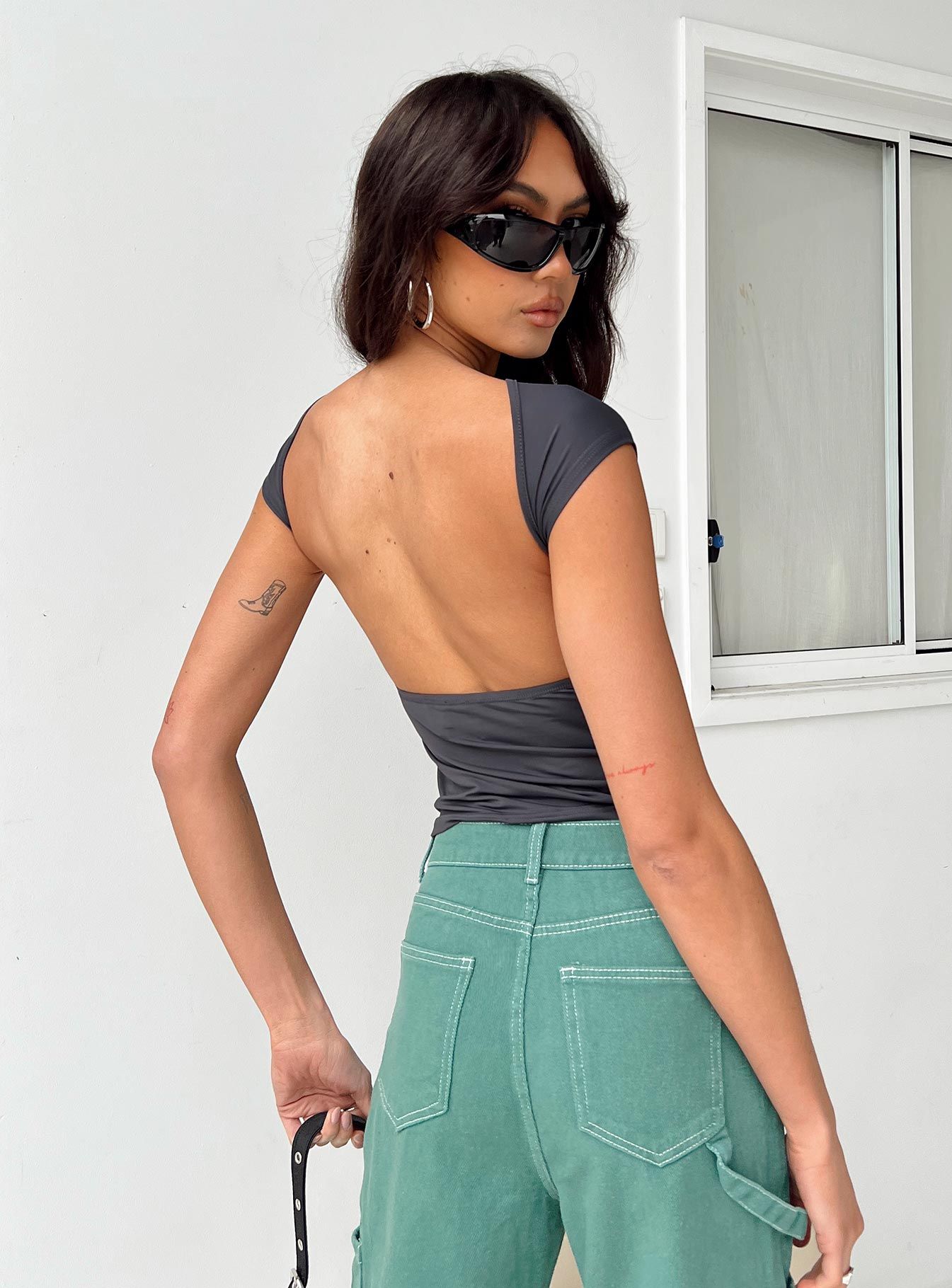 Rosalinda Top Grey sold by Princess Polly product image thumbnail 4