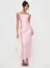 Azura Off The Shoulder Maxi Dress Pink sold by Princess Polly