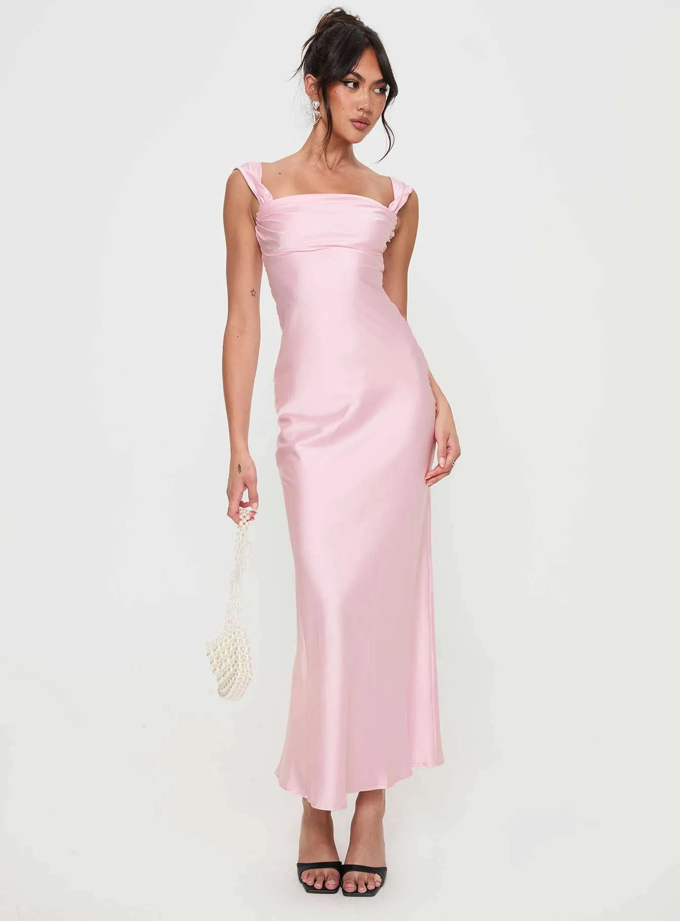 Azura Off The Shoulder Maxi Dress Pink sold by Princess Polly product image thumbnail 2