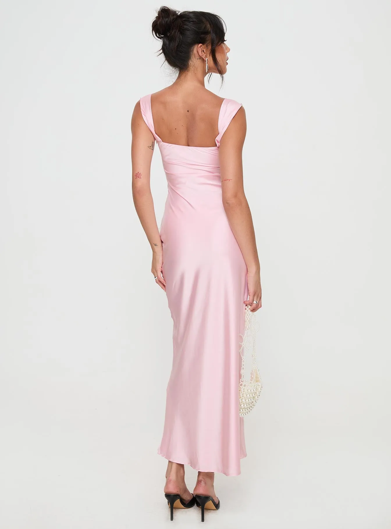 Azura Off The Shoulder Maxi Dress Pink sold by Princess Polly product image thumbnail 5