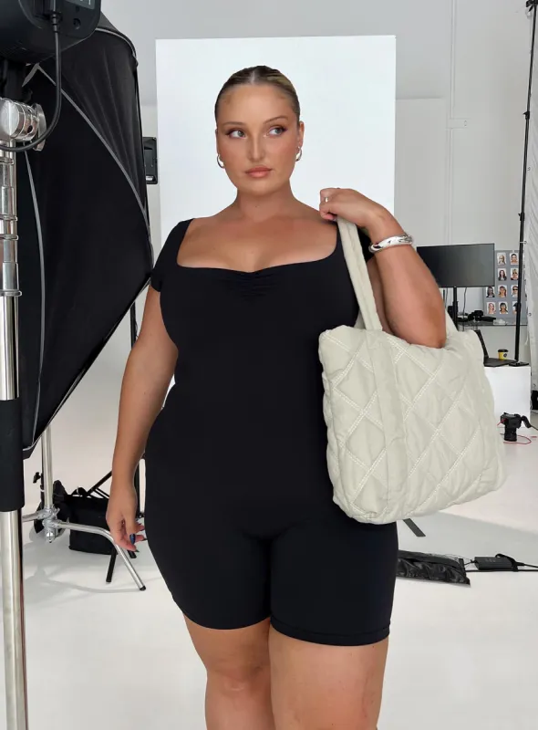 Seleste Romper Black Curve sold by Princess Polly