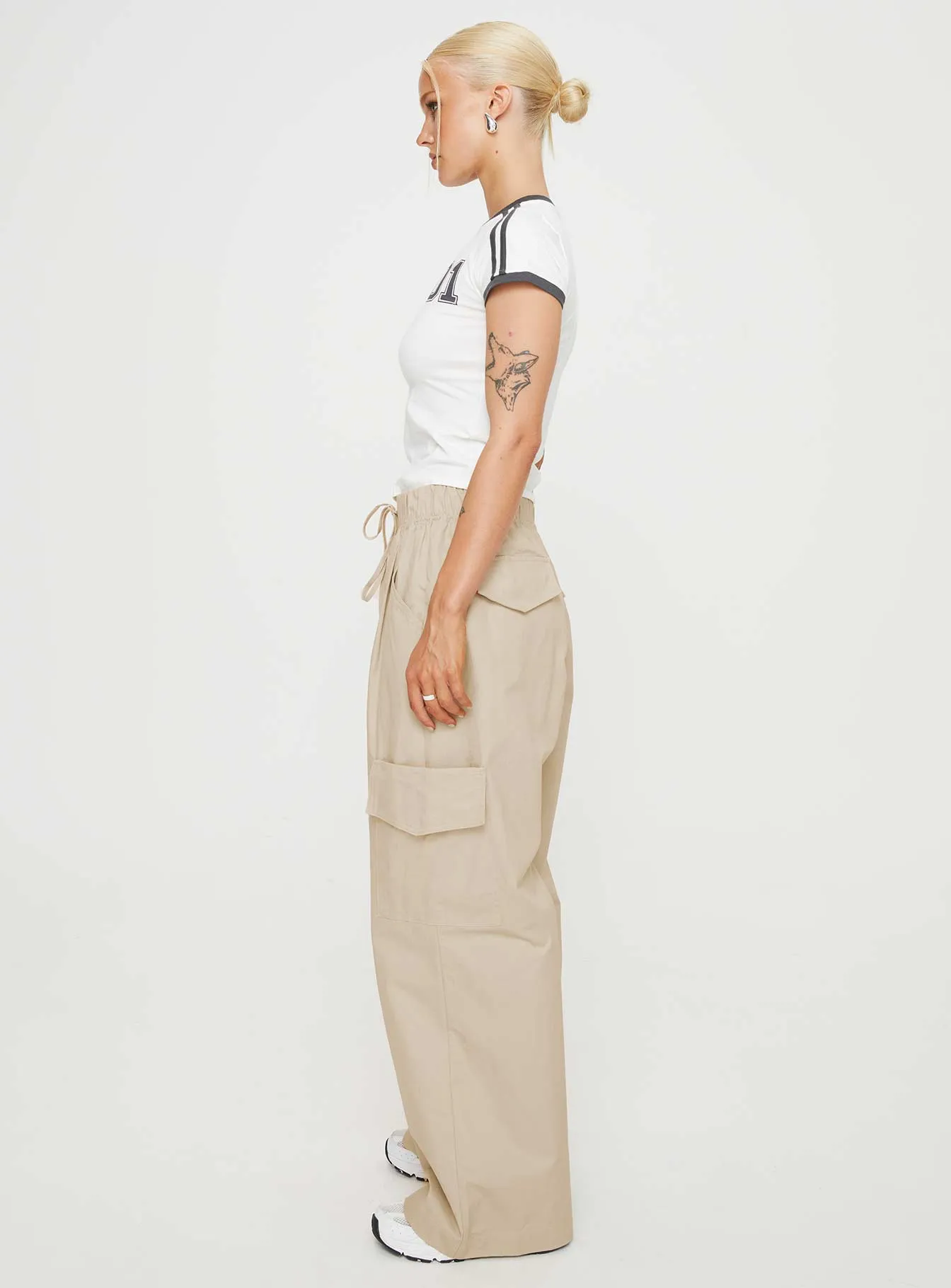 Isadore Cargo Pants Beige sold by Princess Polly product image thumbnail 3