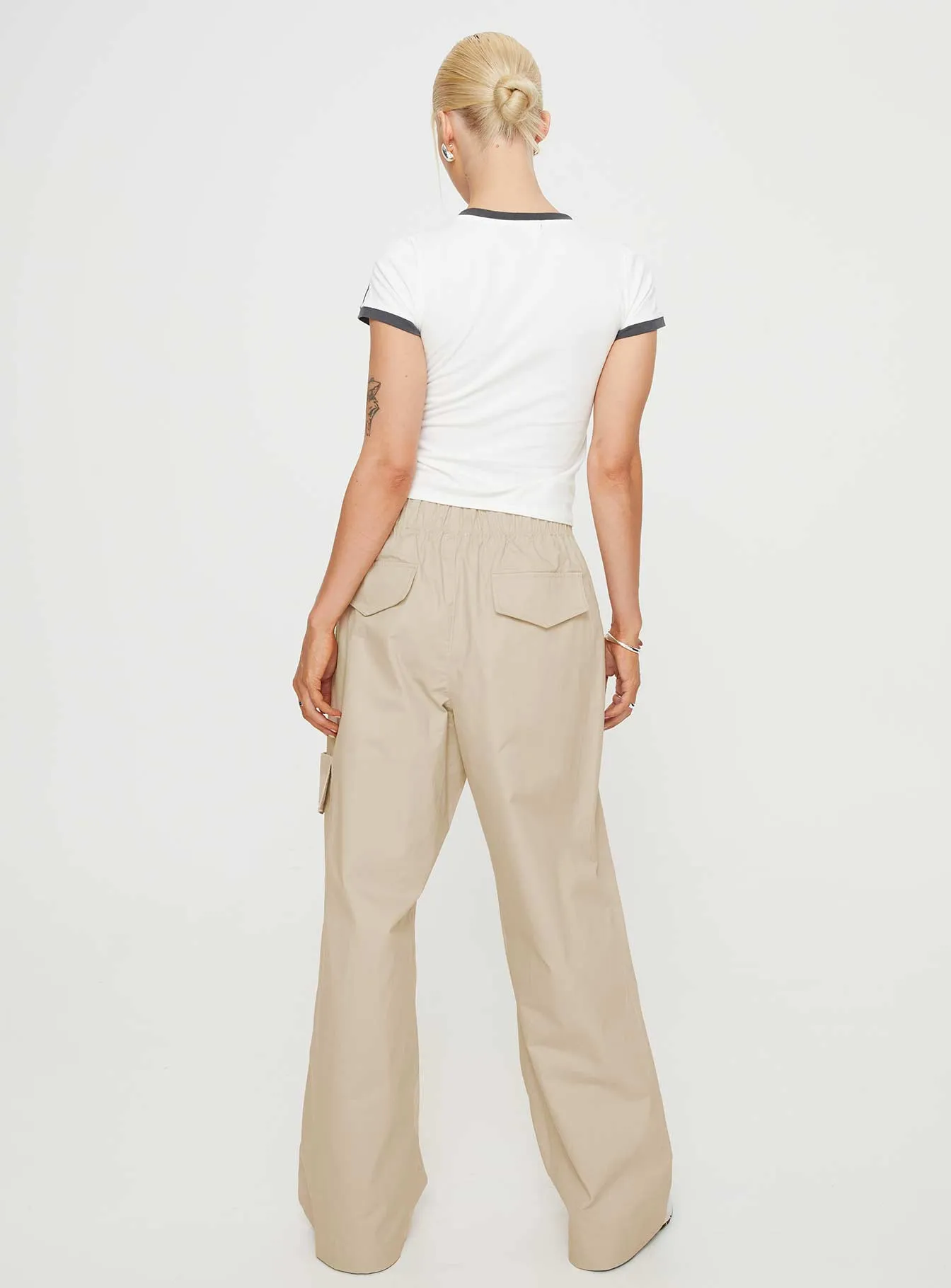 Isadore Cargo Pants Beige sold by Princess Polly product image thumbnail 4