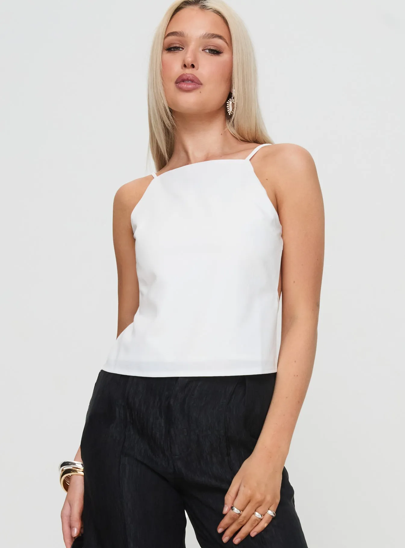 Boy Is Mine Backless Top White sold by Princess Polly product image thumbnail 2