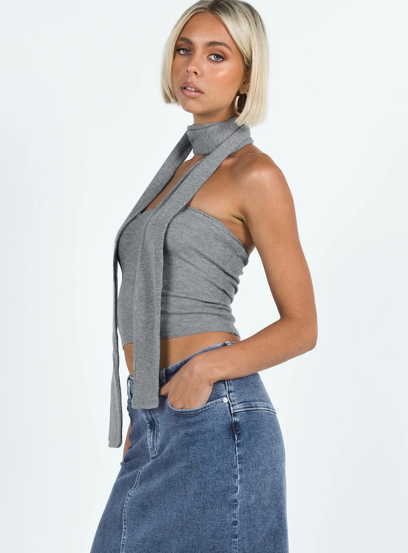 Styles Two Piece Top Grey sold by Princess Polly product image thumbnail 4