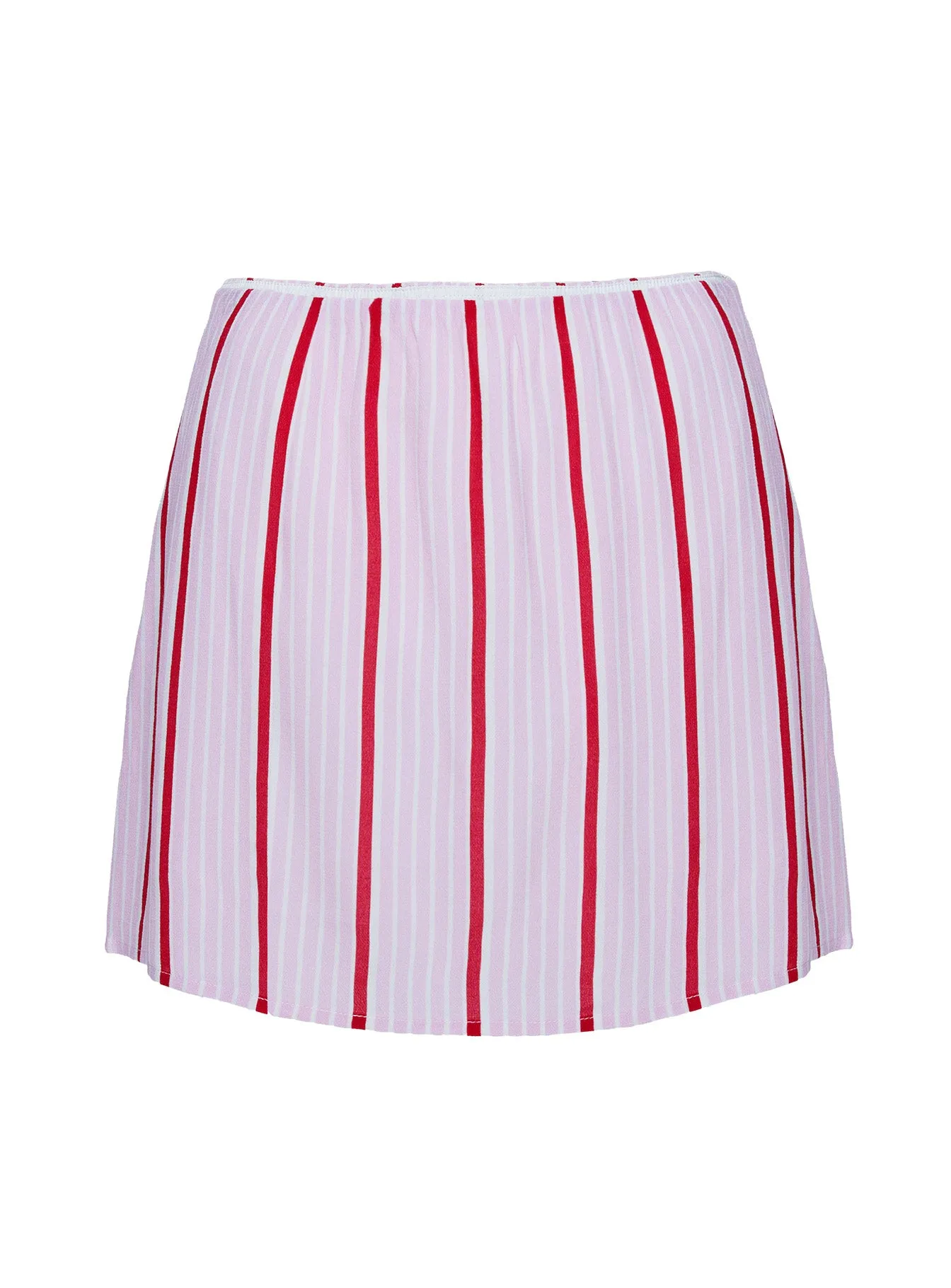 Caraliia Mini Skirt Pink / Red Stripe sold by Princess Polly product image thumbnail 5