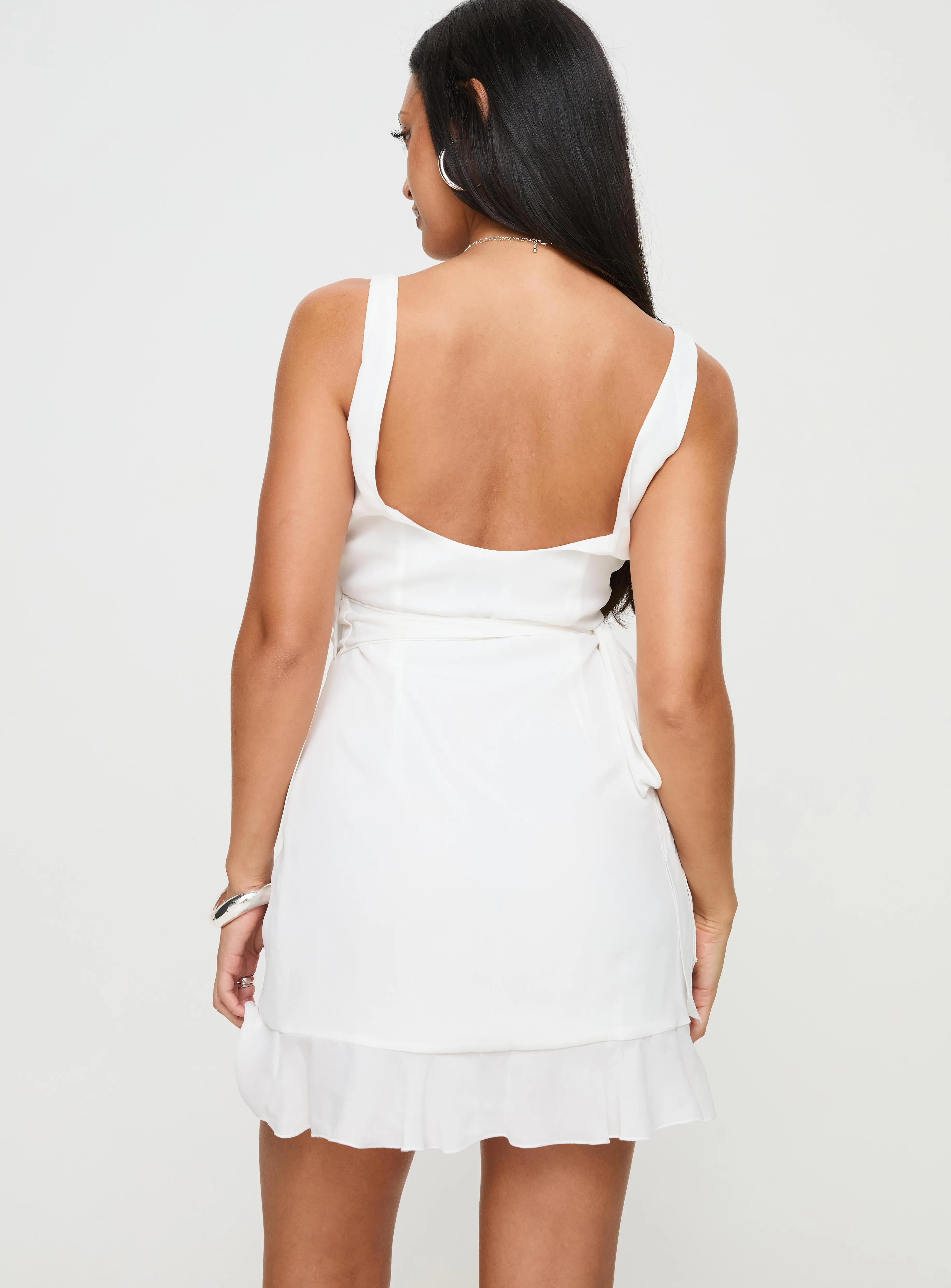 Sabelle Mini Dress White sold by Princess Polly product image thumbnail 5