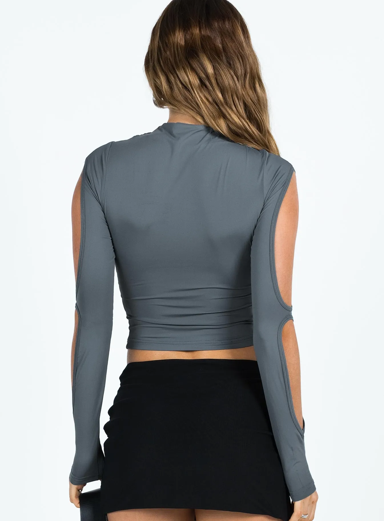 Boni Long Sleeve Top Slate sold by Princess Polly product image thumbnail 5