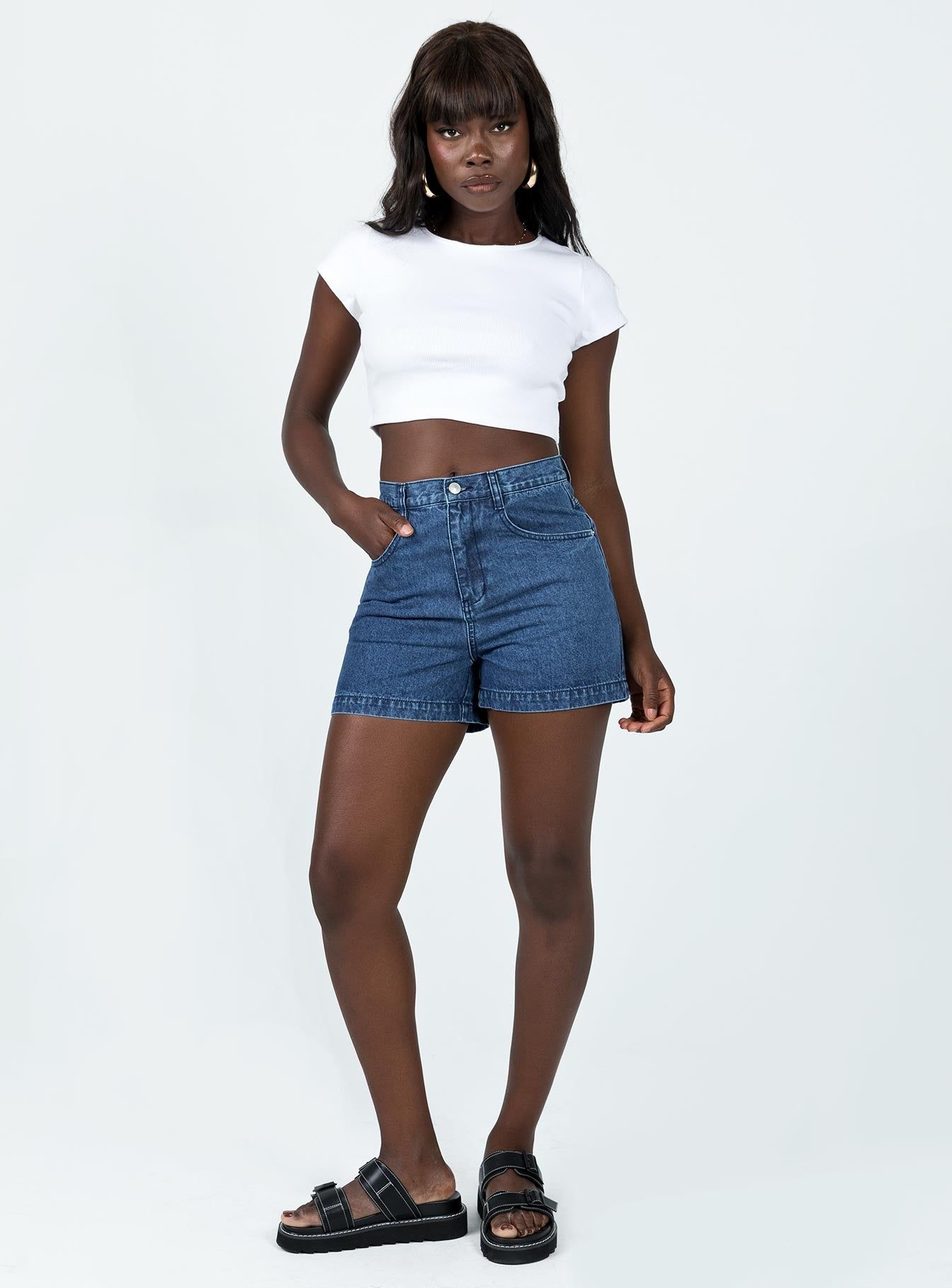 Classic Crop Tee White Petite sold by Princess Polly product image thumbnail 3