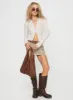 Jeller Zip Front Knit Sweater Beige sold by Princess Polly