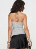Zechariah Strapless Top Silver sold by Princess Polly