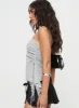 Zechariah Strapless Top Silver sold by Princess Polly