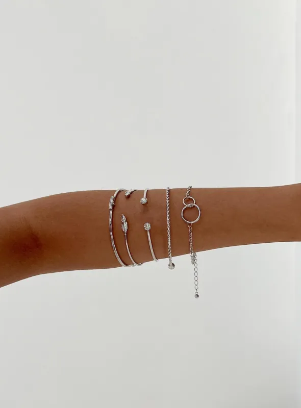 Chlo Bracelet Pack Silver sold by Princess Polly