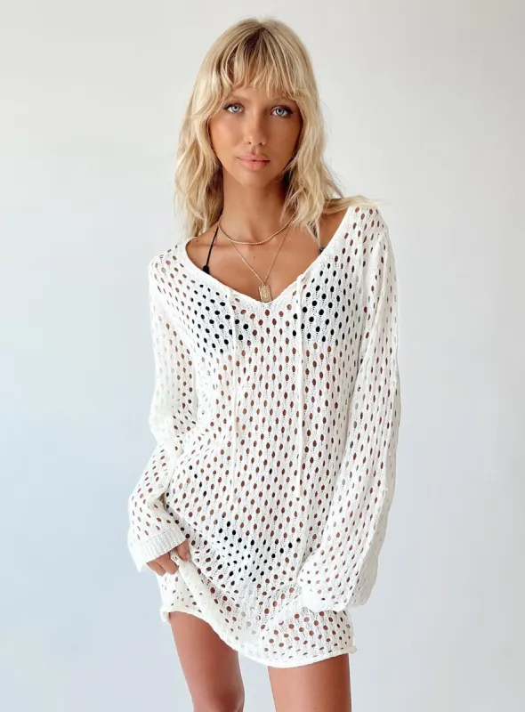 Gardena Mini Dress White sold by Princess Polly