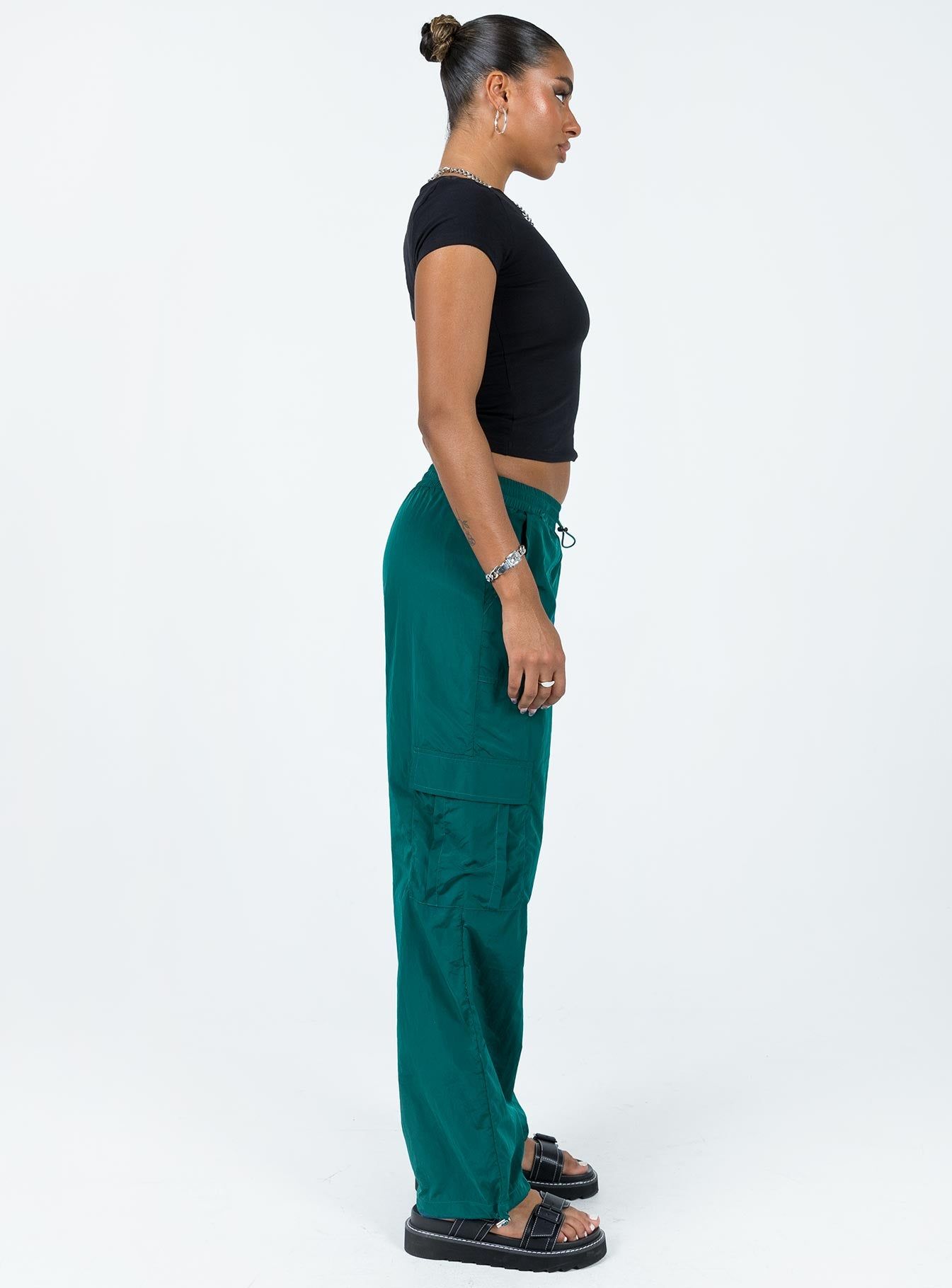 Gama Parachute Pants Teal sold by Princess Polly product image thumbnail 3