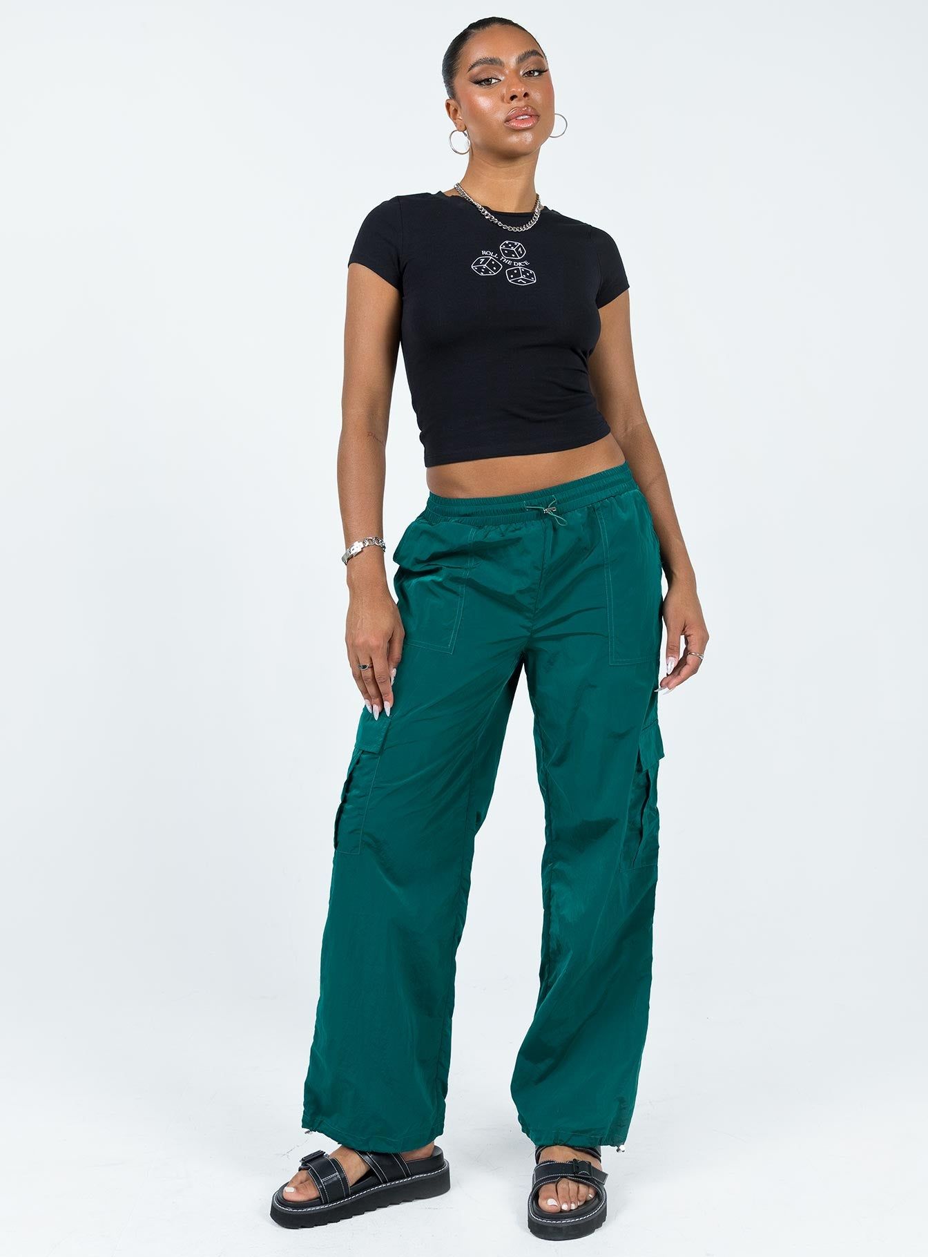 Gama Parachute Pants Teal sold by Princess Polly product image thumbnail 2