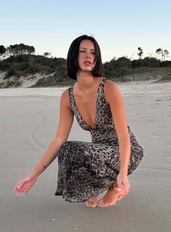Nellie Maxi Dress Leopard sold by Princess Polly