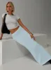 Ponce Boucle Maxi Skirt Light Blue sold by Princess Polly