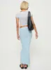 Ponce Boucle Maxi Skirt Light Blue sold by Princess Polly