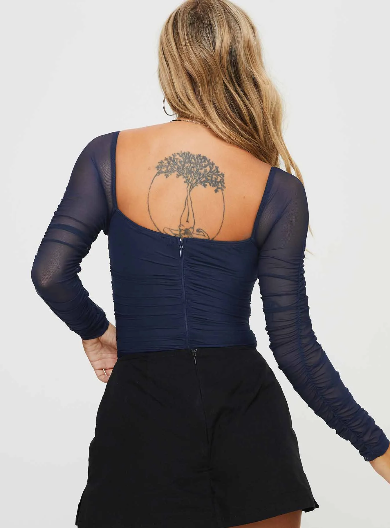 Delany Bodysuit Navy sold by Princess Polly product image thumbnail 4