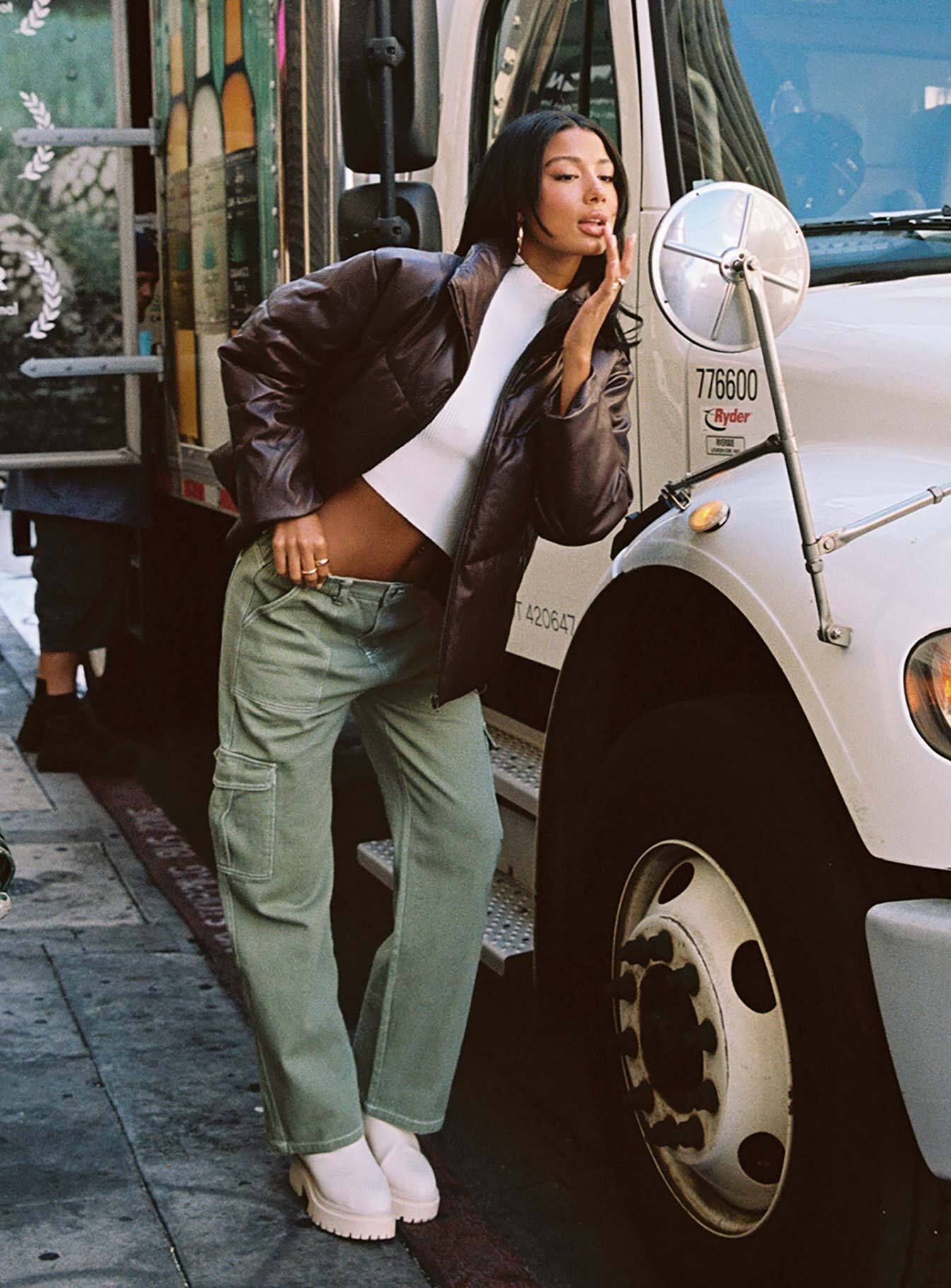 Pawley Cargo Pants Khaki sold by Princess Polly