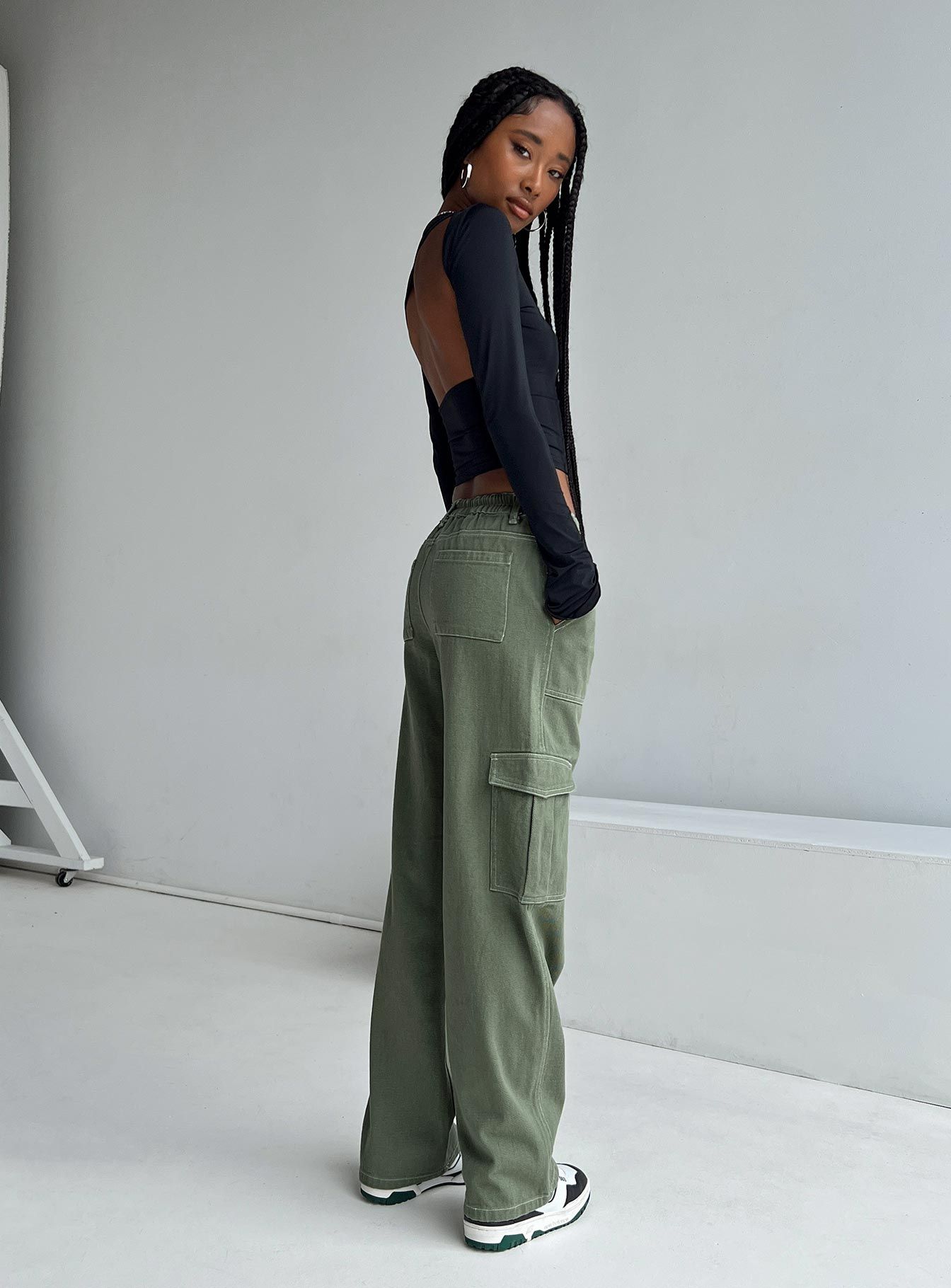 Pawley Cargo Pants Khaki sold by Princess Polly product image thumbnail 5
