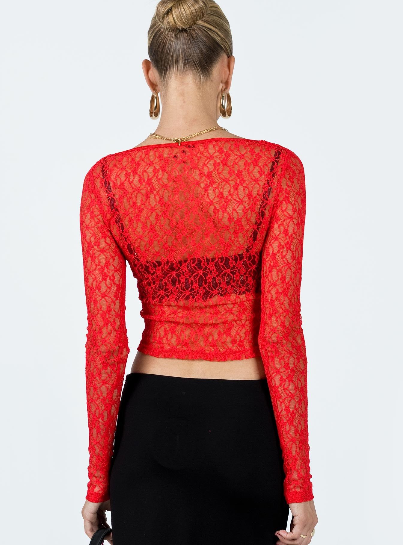 Kenar Long Sleeve Top Red sold by Princess Polly product image thumbnail 5