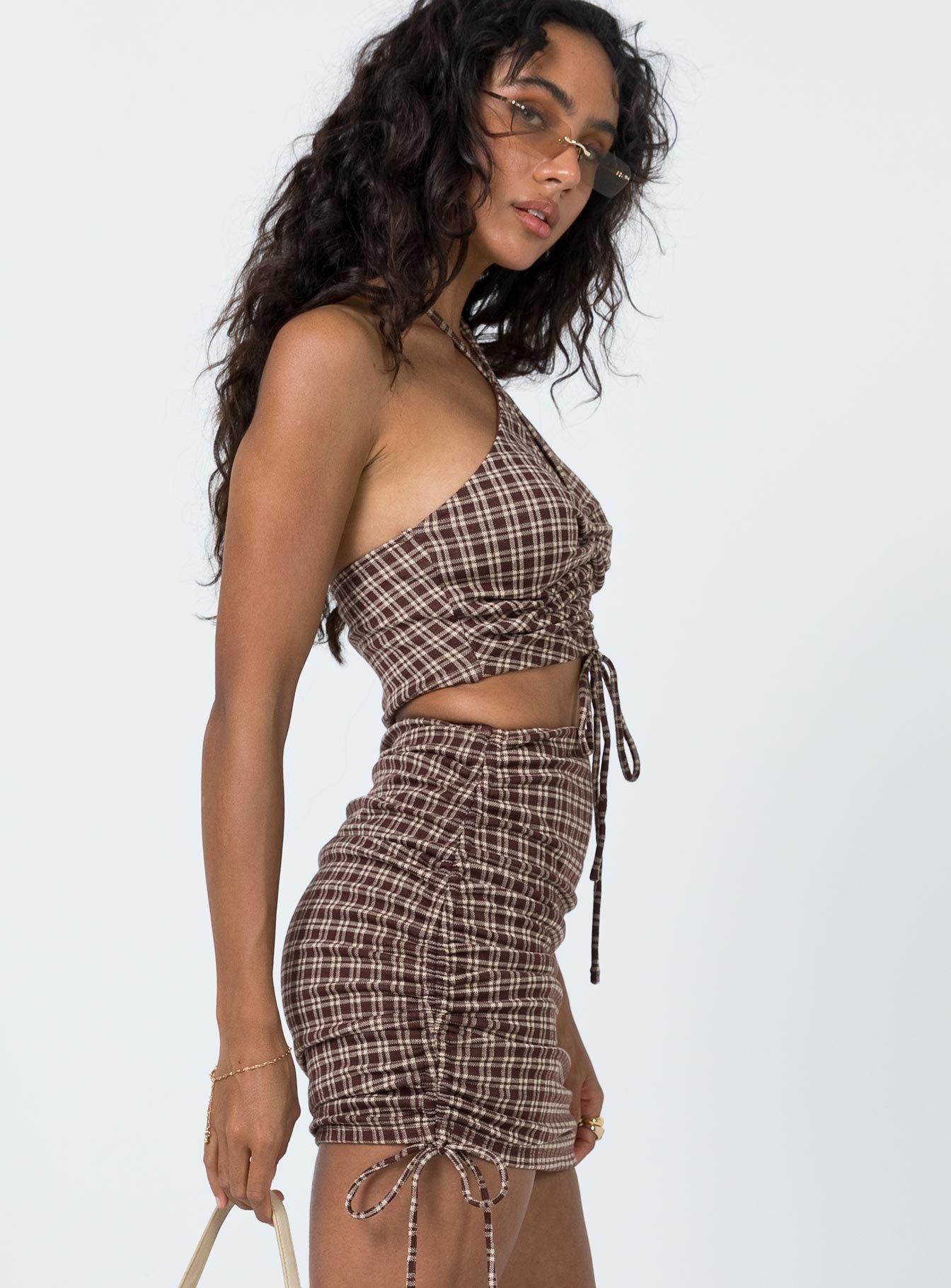 Nothing More Set Brown Check sold by Princess Polly product image thumbnail 5