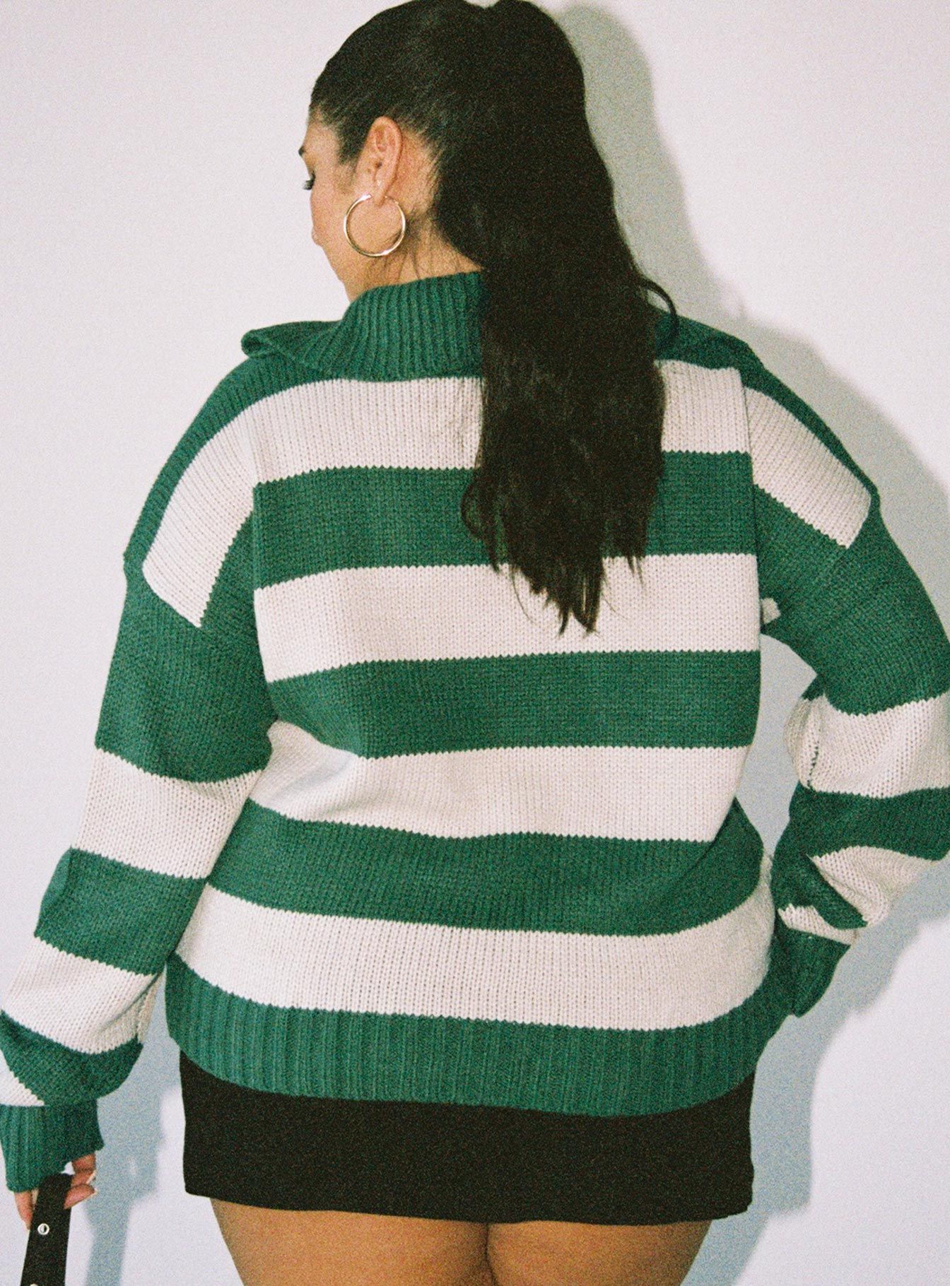 Hampton Sweater Green Curve sold by Princess Polly product image thumbnail 5