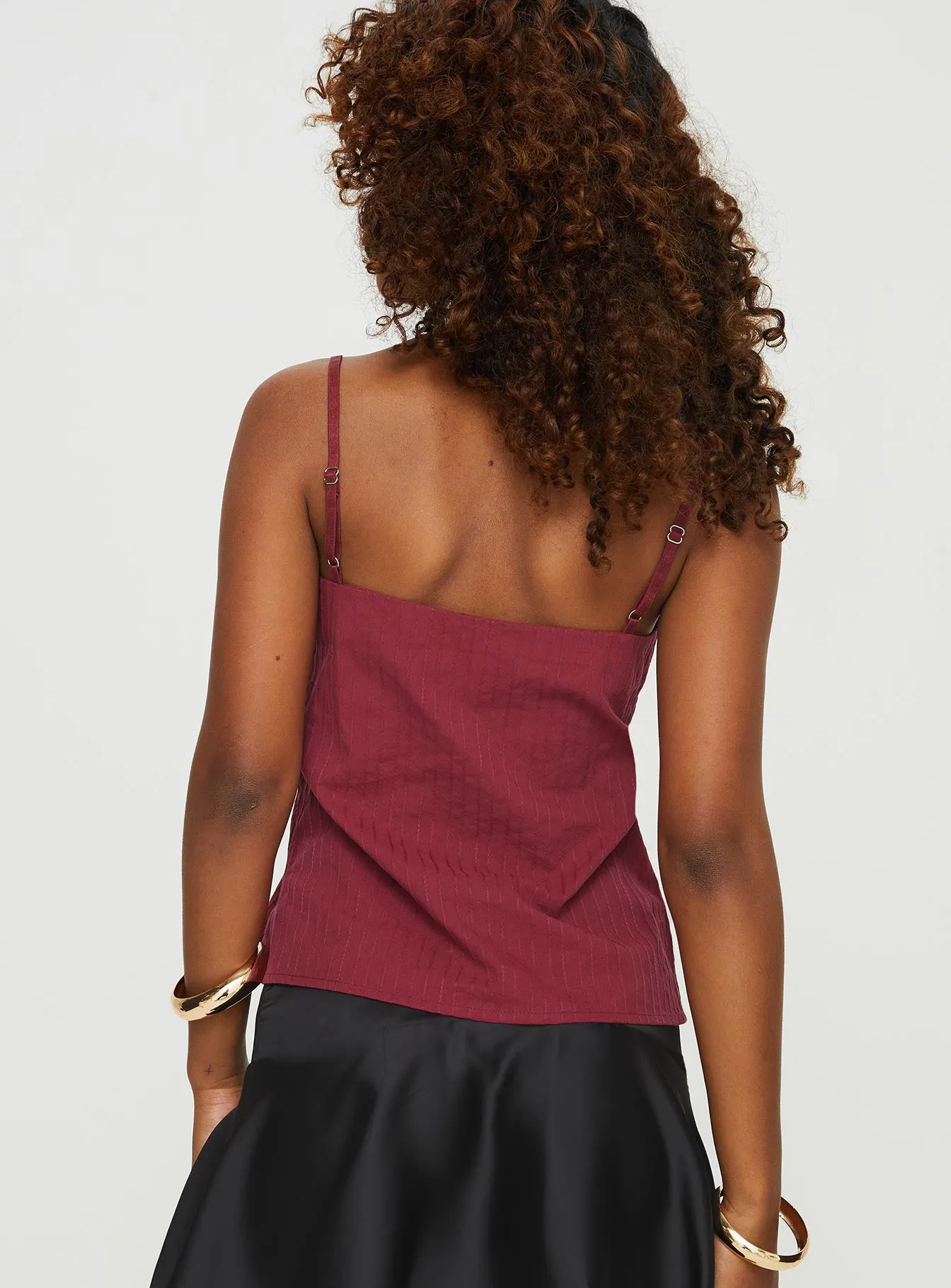 Lunya Top Burgundy Petite sold by Princess Polly product image thumbnail 5