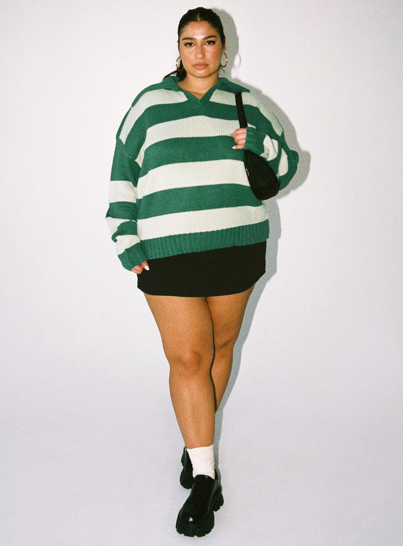 Hampton Sweater Green Curve sold by Princess Polly product image thumbnail 3